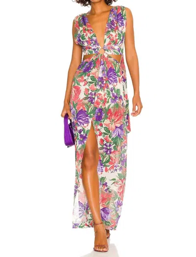 Jbq Sara Dress In Purple Floral In Multi