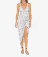 Jbq Sasha Midi Dress In Blue Oatmeal In Blue