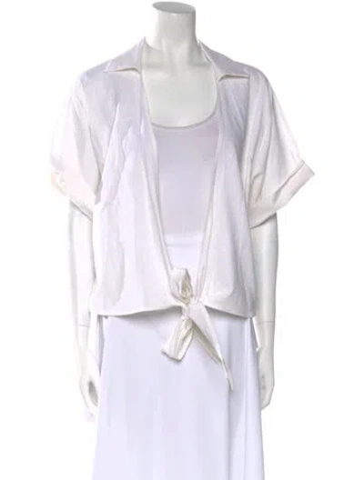 Pre-owned Jbq Scoop Neck Short Sleeve Crop Top In Neutral