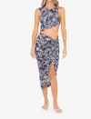 Jbq Scorpio Skirt In Navy/off White In Blue