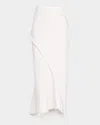 Jbq Sevy Asymmetric Maxi Skirt In Off White
