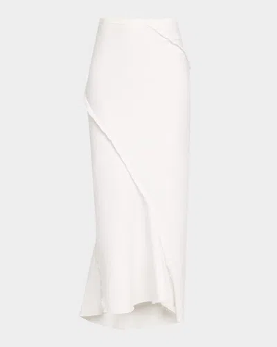 Jbq Sevy Asymmetric Maxi Skirt In Off White