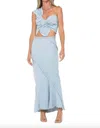 Jbq Sevy Denim Skirt In Sky In Blue