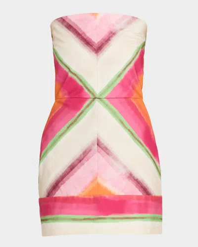 Jbq Sofia Strapless Mini Dress In Multi