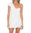 Jbq Solange One Shoulder Romper In Off White In White