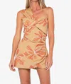 Jbq Solange Romper In Orange Multi In Orange