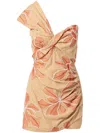 Jbq Solange Romper In Orange Multi In Orange