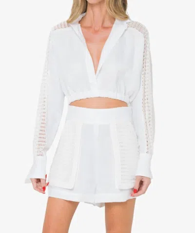 Jbq Sonnet High Waist Short In Optic White