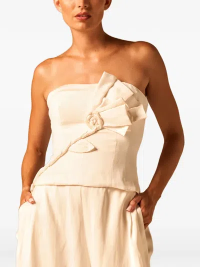 Jbq Strapless Top In Neutral