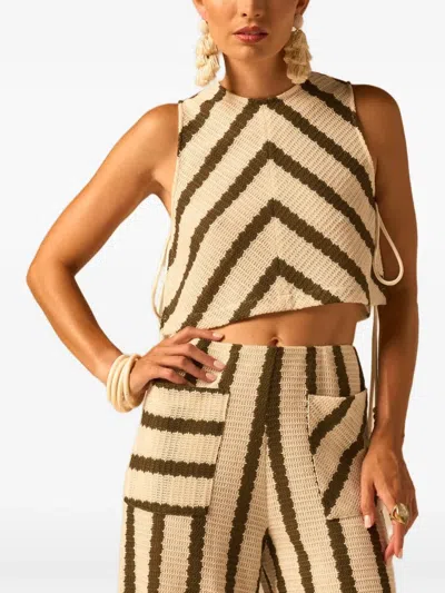 Jbq Striped Top In Neutral