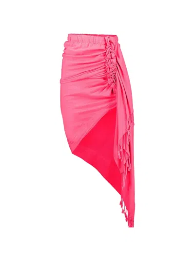 Jbq Tulum Asymmetric Mini Skirt In Pink