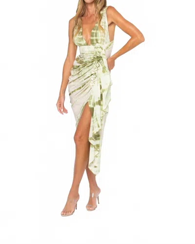 Jbq Tulum Midi Dress In Pistachio In Green