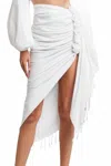 Jbq Tulum Solid Skirt In White In White