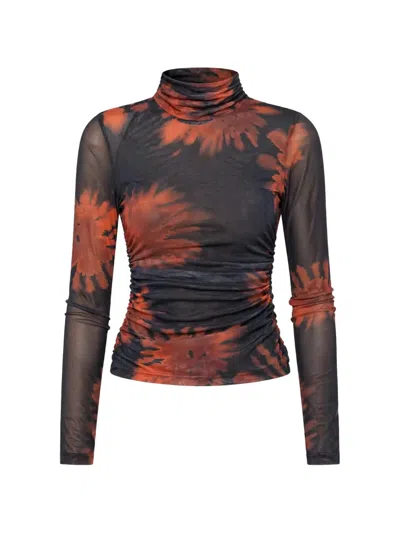 Jbq Tyla Floral-print Ruched Top In Multi