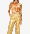 Jbq Tyla Long Sleeve Top In Divine In Brown