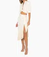 Jbq Vera Midi Skirt In Vanilla In White