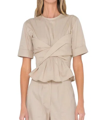 Jbq Women's Naia Top In Light Beige In Neutral