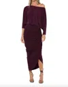 Jbq Women's Tresor Heavy Weight Jersey Dress In Bordeaux In Purple