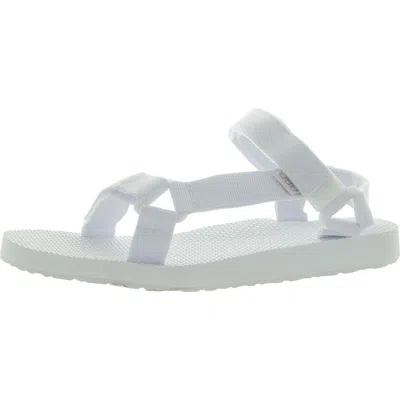 Jbu By Jambu Aruba Womens Textured Adjustable Flatform Sandals In White