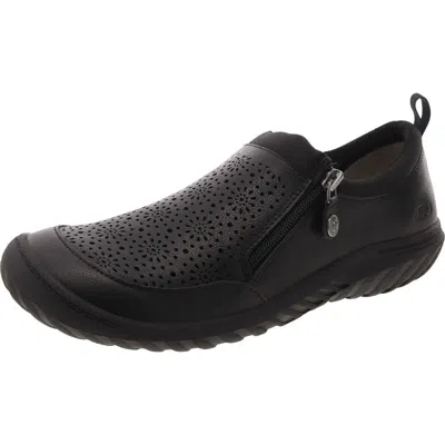 Jbu By Jambu Avery Womens Leather Memory Foam Slip-on Sneakers In Black