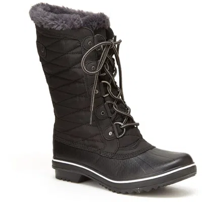 Jbu By Jambu Chilly Womens Leather Faux Fur Lined Mid-calf Boots In Black