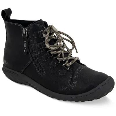Jbu By Jambu Della Womens Faux Leather Faux Fur Ankle Boots In Black