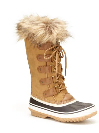 Jbu By Jambu Ella Waterproof Faux Fur Trim Boot In Tan