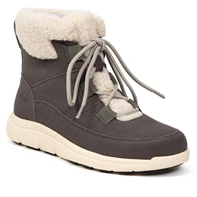 Jbu By Jambu Freeze Womens Faux Fur Faux Leather Shearling Boots In Grey