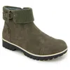 Jbu By Jambu Karissa Encore Womens Water Resistant Faux Leather Ankle Boots In Green