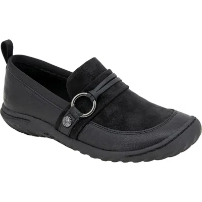 Jbu By Jambu Phoebe Womens Mixed Media Faux Leather Loafers In Black