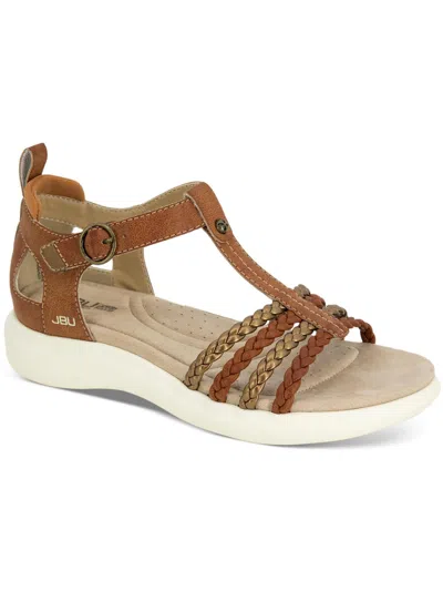 Jbu By Jambu Prague Womens Buckle Casual Strappy Sandals In Brown/ Bronze