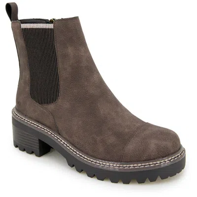 Jbu By Jambu Reed Womens Zipper Leather Booties In Brown