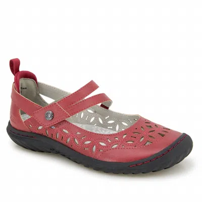 Jbu By Jambu Women's Bellerose Encore Mary Jane Flat In Red
