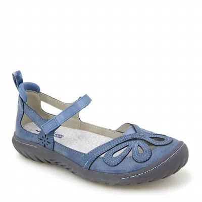 Jbu By Jambu Women's Magnolia Encore Mary Jane Flat In Denim In Blue