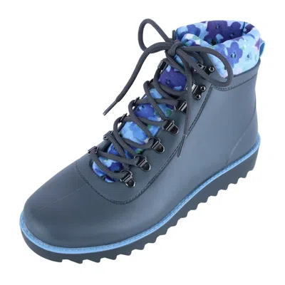 Jbu By Jambu Women's Rainey-hiker Rain Boot With Floral Detail In Grey