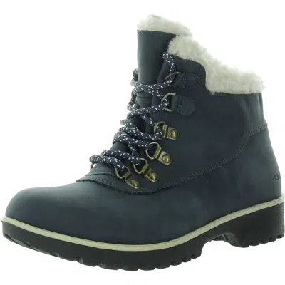 Jbu By Jambu Womens Faux Fur Lined Leather Winter & Snow Boots In Blue