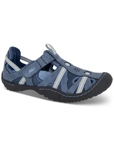 Jbu By Jambu Womens Strappy Man Made Flatform Sandals In Blue