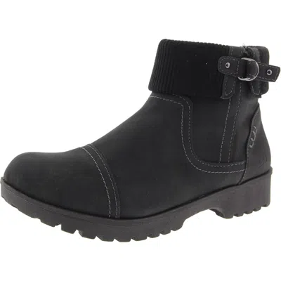 Jbu By Jambu Womens Zipper Leather Booties In Black