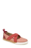 Jbu Elm Flat In Red Raffia