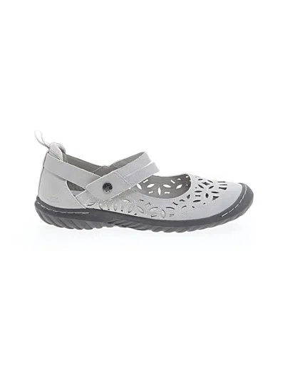 Pre-owned Jbu Flats In Gray