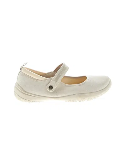 Pre-owned Jbu Flats In Ivory