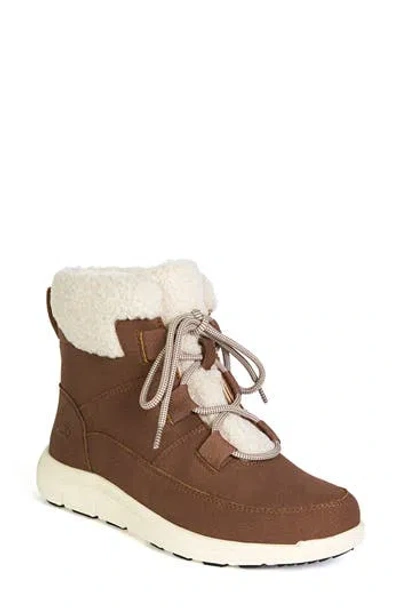 Jbu Freeze Faux Shearling Trim Boot In Brown
