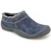 Jbu Ginger Faux Fur Lined Clog In Denim