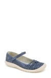 Jbu Ramy Mary Jane Flat In Navy Shimmer