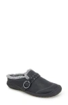 Jbu Riley Faux Shearling Lined Slipper In Black