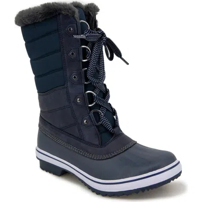 Jbu Siberia Waterproof Faux Fur Lined Boot In Blue