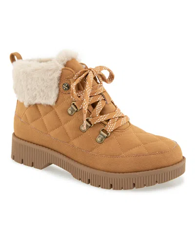 Jbu Women's Addie Weather-ready Lace-up Booties In Brown