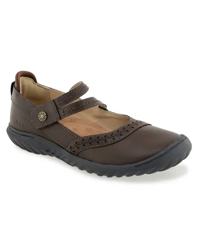 Jbu Women's Adeline-wide Mary Jane Flats In Brown