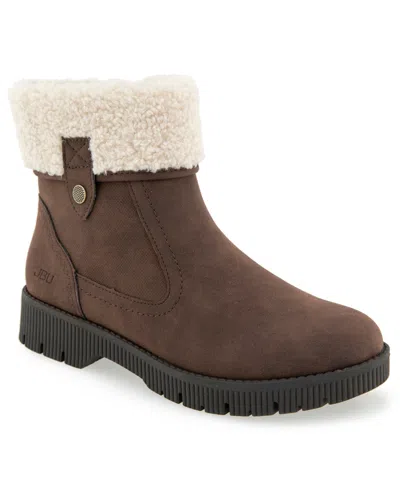 Jbu Women's Alexia Weather Ready Casual Round Toe Booties In Brown