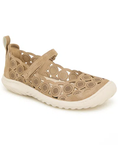 Jbu Women's Anne-wide Casual Mary Jane Shoe In Taupe Shimmer